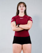 Powerlifting Competition Crop - Brick by Brick Red