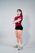 Powerlifting Competition Crop - Brick by Brick Red