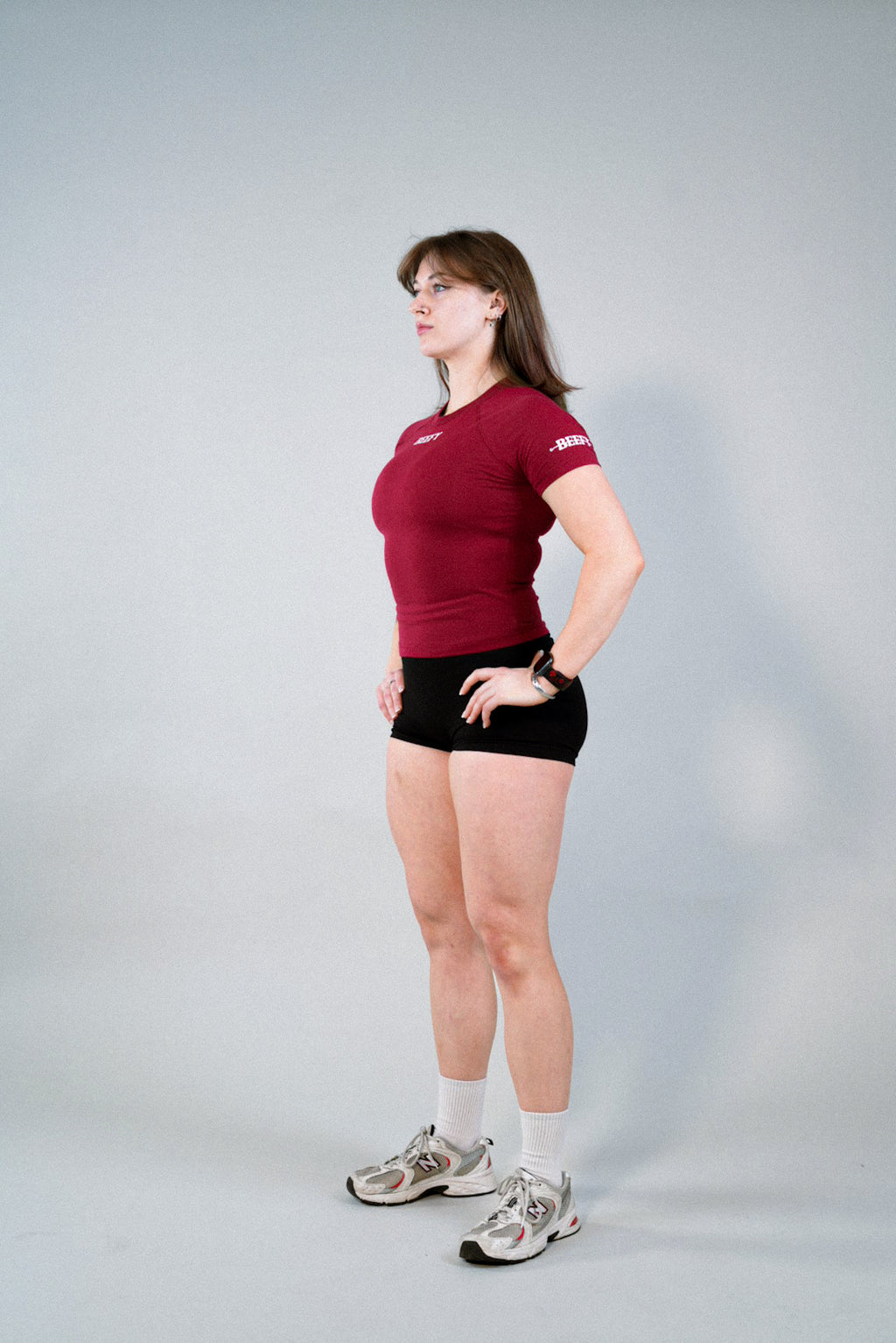 Powerlifting Competition Crop - Brick by Brick Red