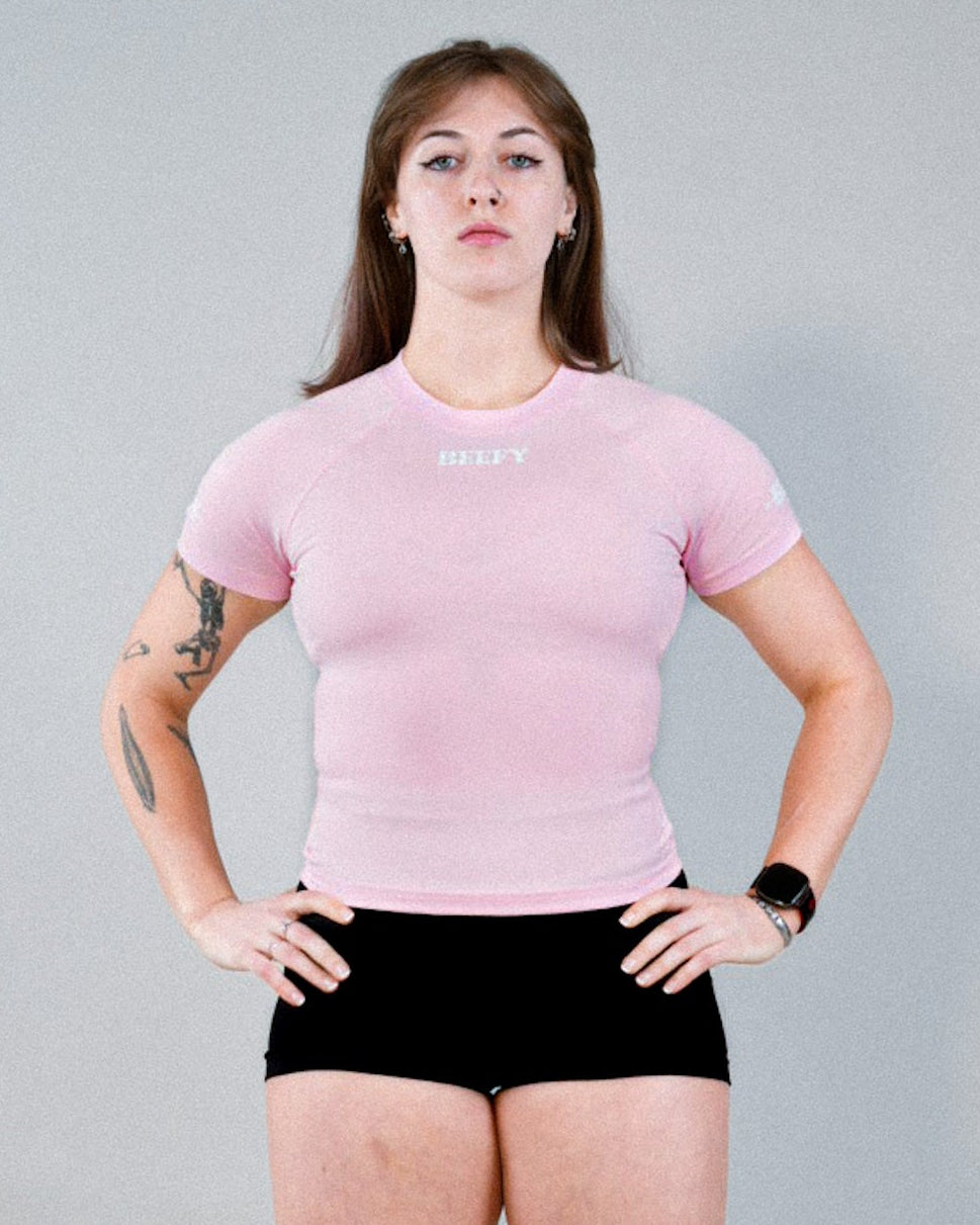 Powerlifting Competition Crop - DESSERT Pink