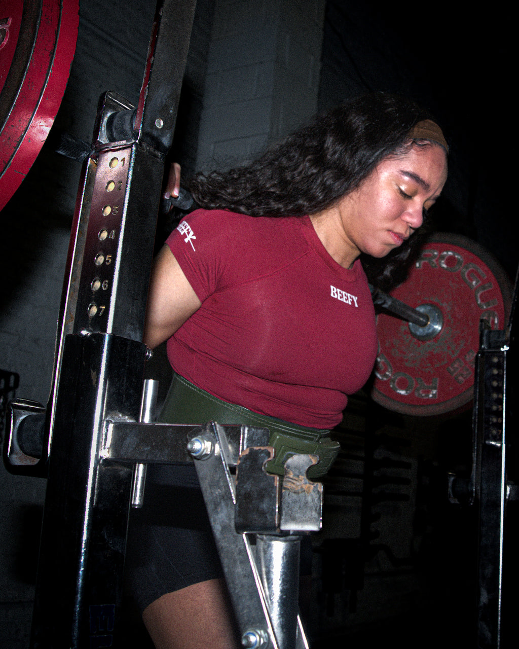 Powerlifting Competition Crop - Brick by Brick Red