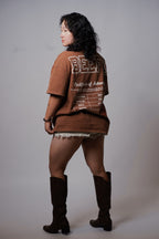 BBQ Brown Oversized Tee